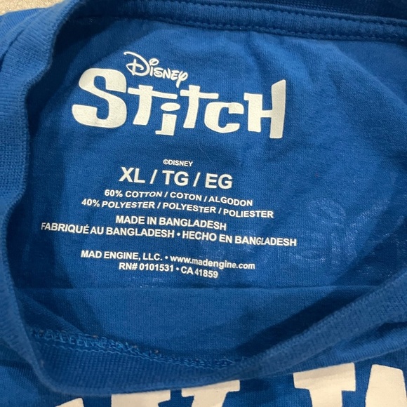 [XL]Disney Blue Stitch 'Stay Wild' Graphic Tee NWOT - Picture 2 of 5